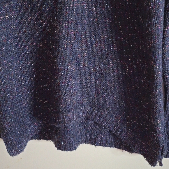 ONLY Women's Black Rainbow Sparkle Knit Sweater Size Medium - Picture 7 of 7